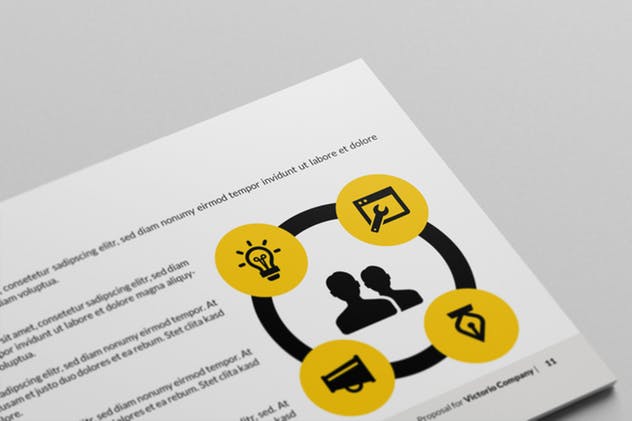横板企业画册/商业提案/企业宣传册INDD设计模板 Neue Business Proposal插图(10)