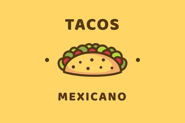 墨西哥玉米饼品牌Logo徽标模板 Tacos Logo Template插图(1)