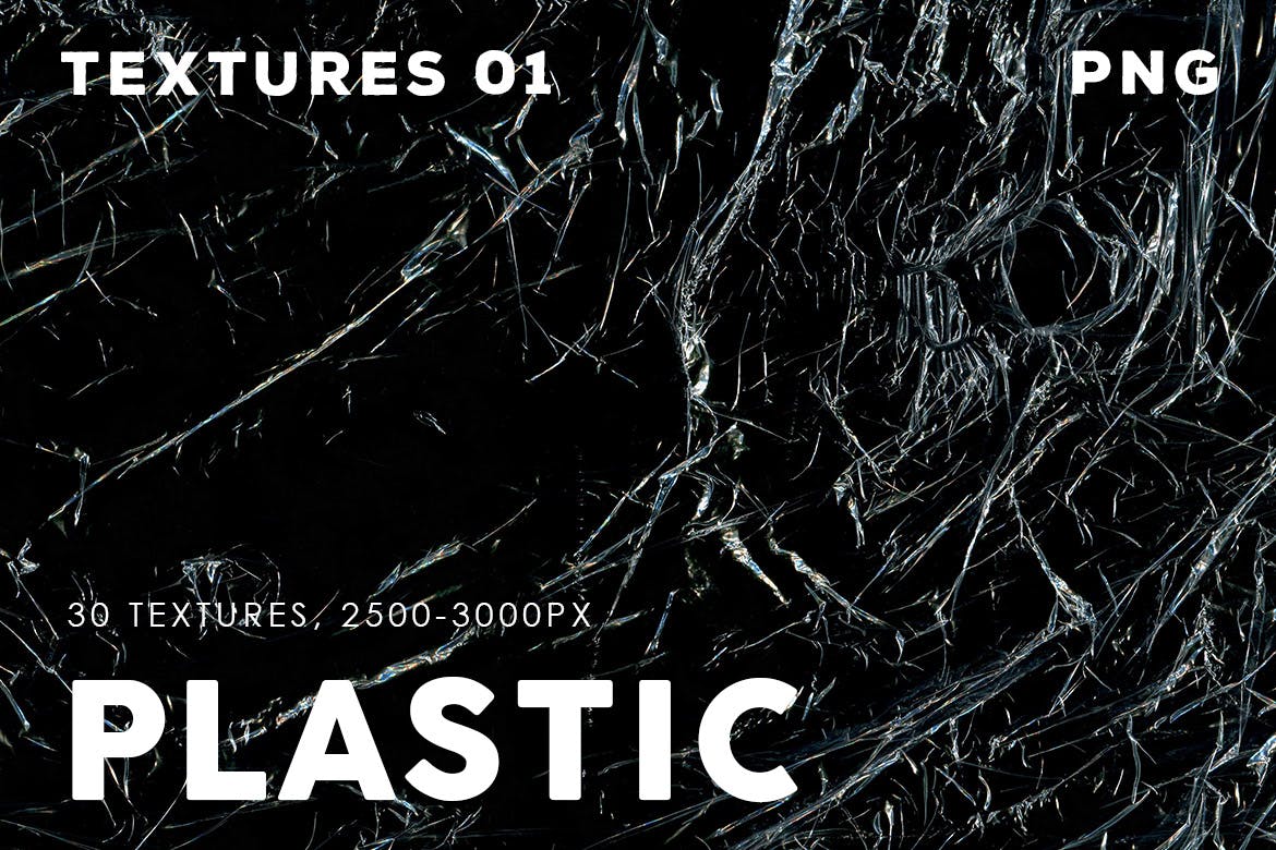30款透明薄膜塑料叠层纹理设计素材 30 Plastic Texture Overlays插图