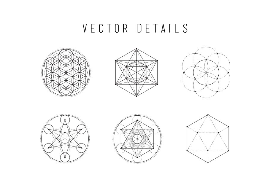 宗教几何矢量图形包 Sacred Geometry Vector Pack Vol. 1插图(3)