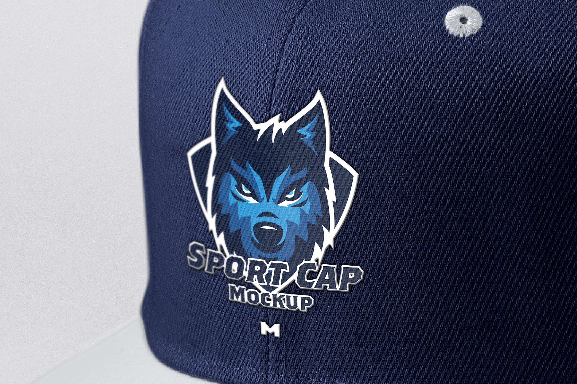 运动帽品牌设计前视图样机模板01 Sports Cap Semi Front View Mockup 01插图