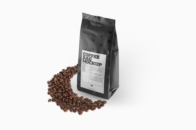 咖啡豆袋装外观设计样机 Coffee Bag Packaging Mockup插图(12)