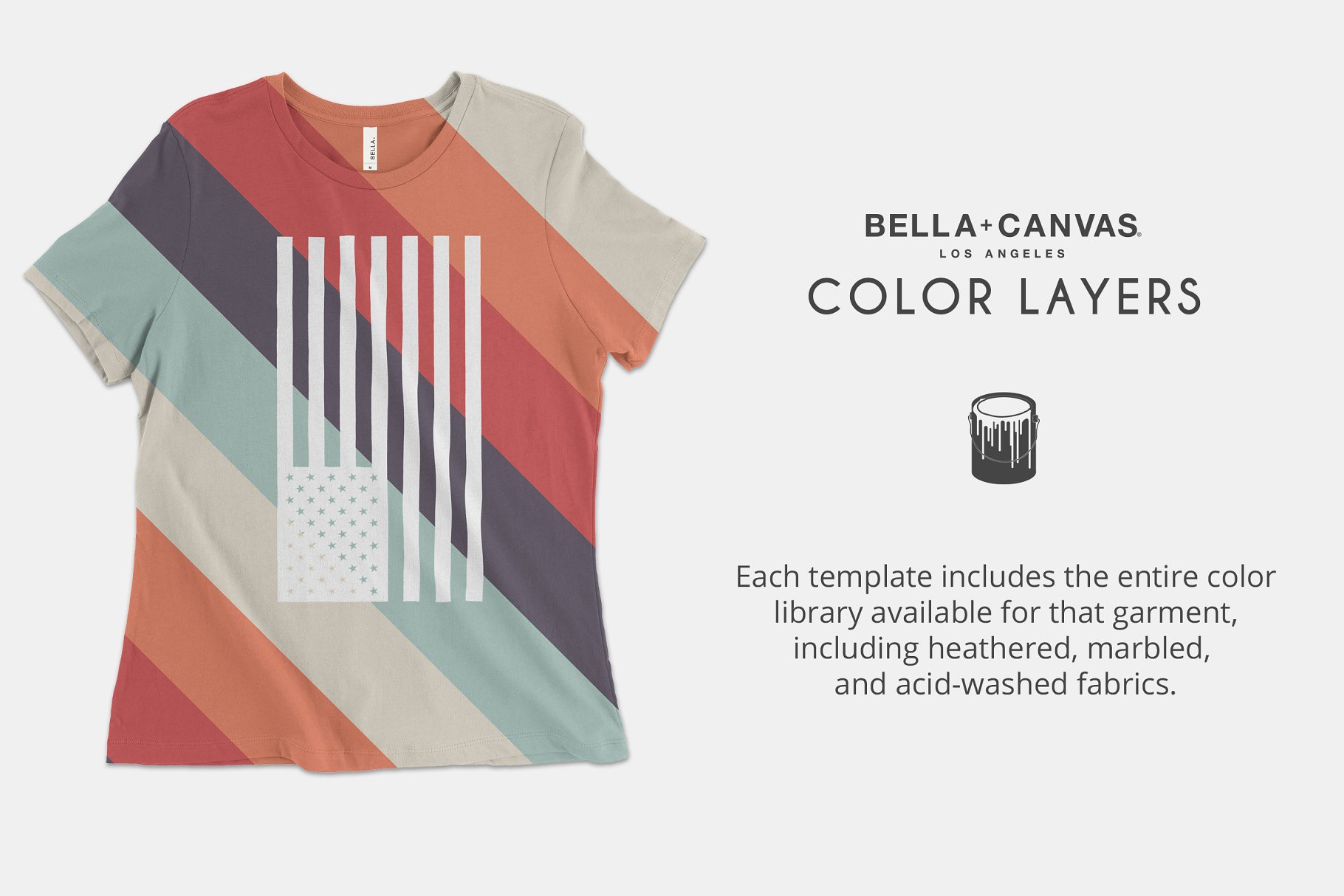 女士T恤样机模板 Bella Canvas 6400 T-Shirt Mockups插图(4)