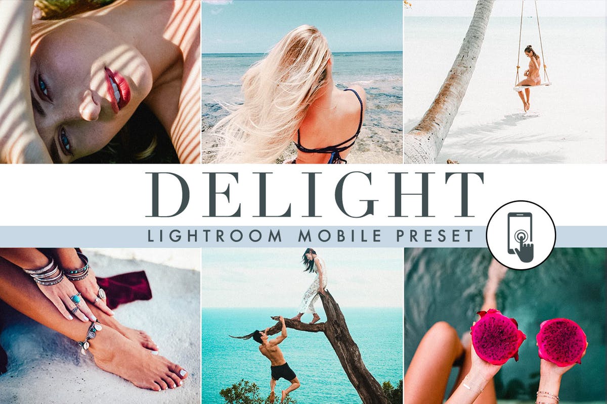 舒适温暖夏日旅行照片效果处理LR预设 Delight – Summer – Lightroom Mobile Preset插图