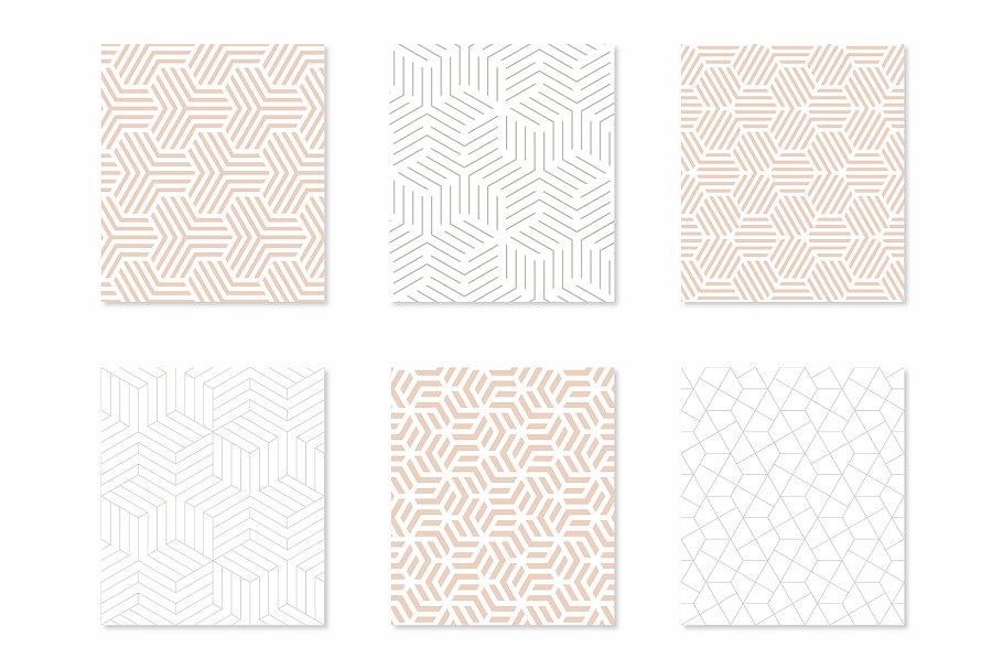 18款几何图形无缝图案背景v3 18 Geometric Seamless Patterns vol.3插图(1)