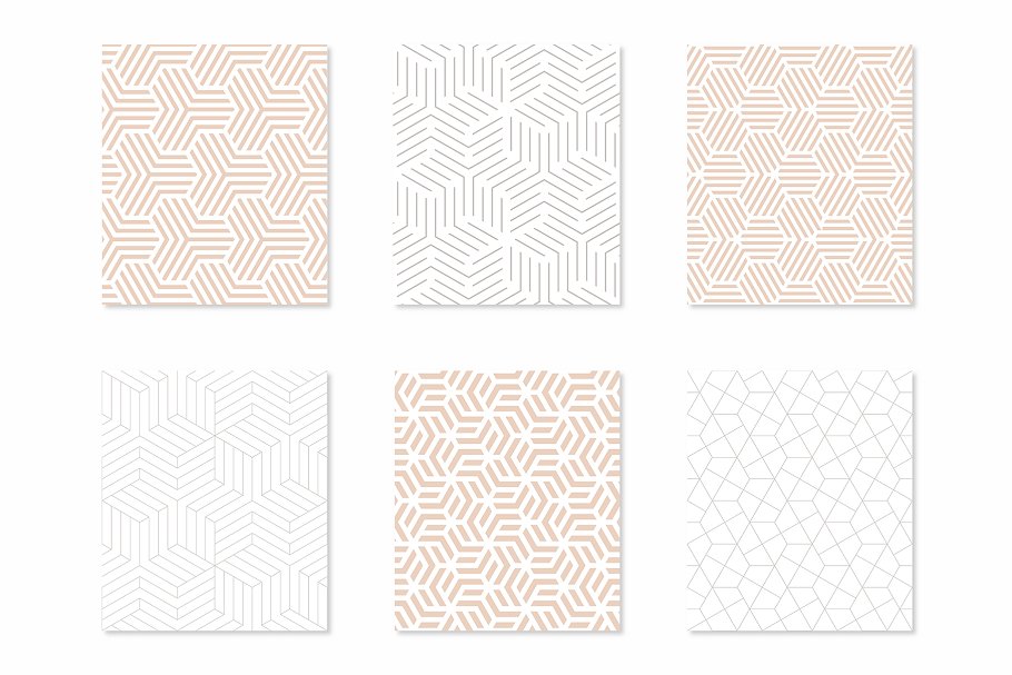 18款几何图形无缝图案背景v3 18 Geometric Seamless Patterns vol.3_人 