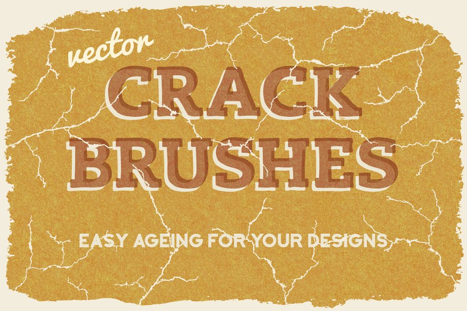 矢量裂纹AI笔刷 Vector Crack Brushes插图