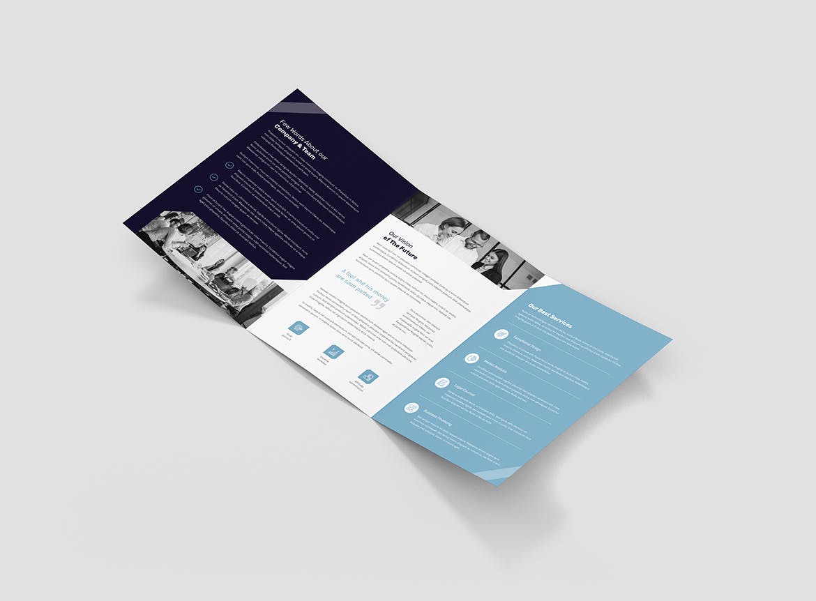 创意多用途企业简介三折页宣传单设计模板 Brochure – Creative Multipurpose Tri-Fold A5插图(8)