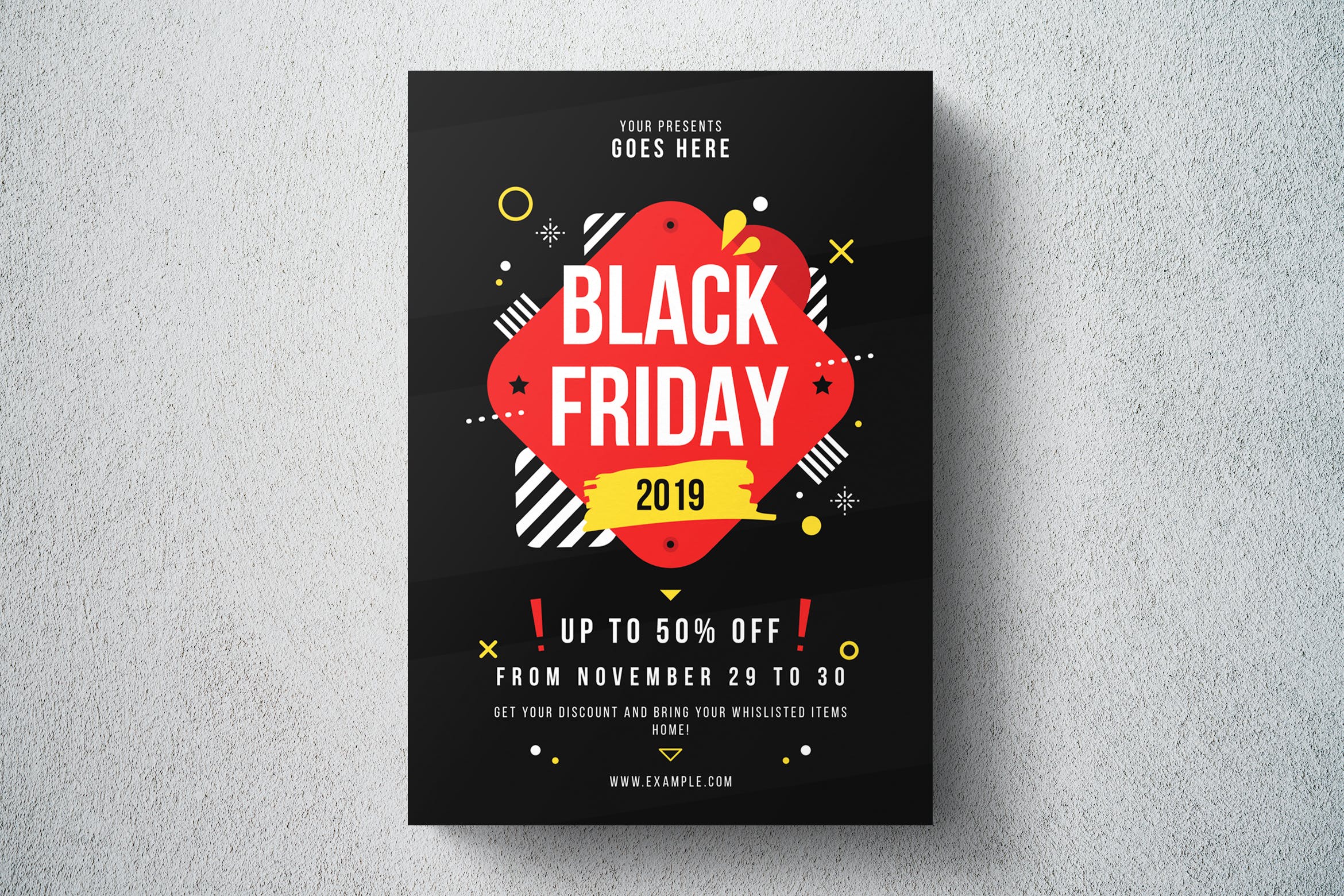 2019年黑色星期五购物节促销广告海报传单设计模板 Black Friday Flyer Template插图