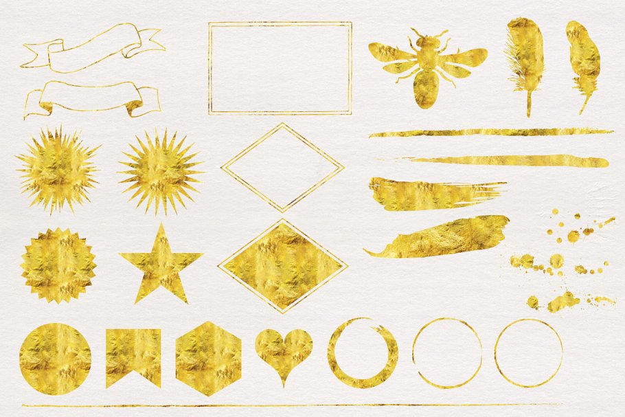 25款独特的金箔手工制作图形 25 Gold Foil Hand Crafted Graphics插图(2)
