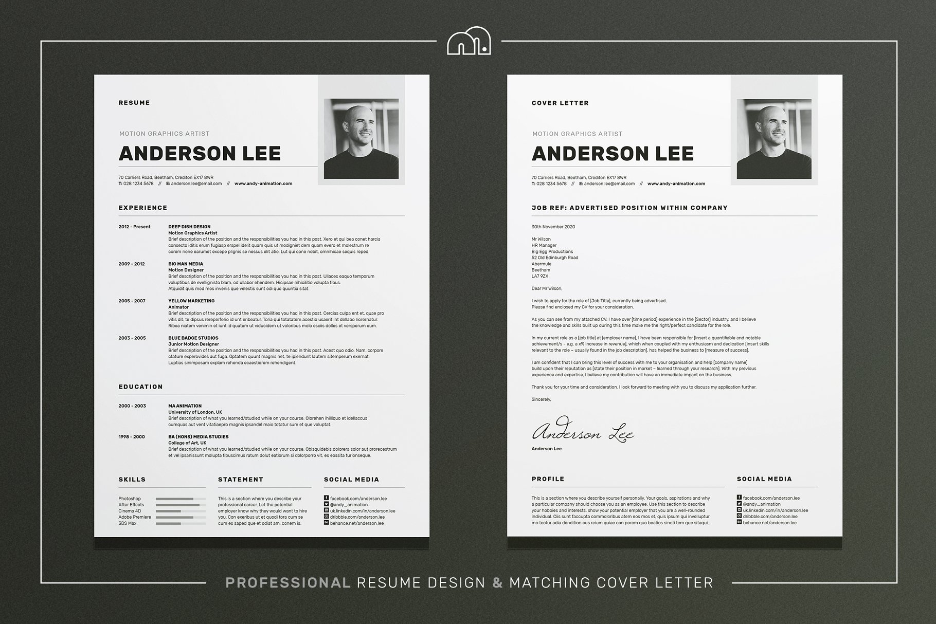 专业介绍信&个人简历模板 Anderson – Resume/CV插图(1)