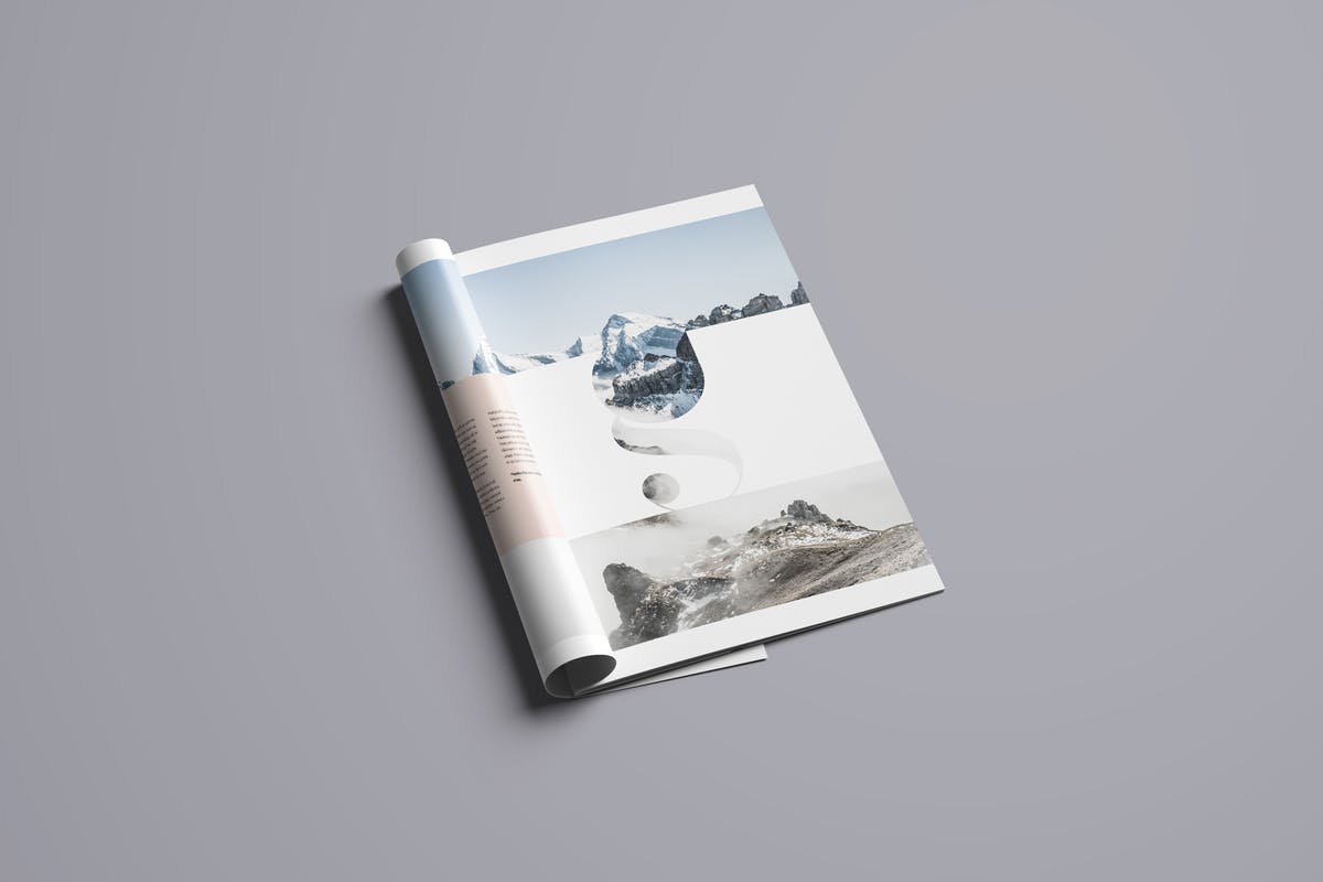 A4企业介绍宣传册样机模板 A4 Brochure Mockup插图