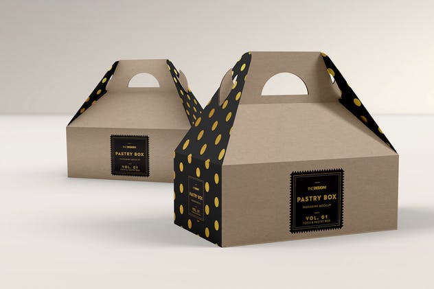 快餐盒糕点外带包装样机v1 Food Pastry Boxes Vol.1: Packaging Mockups插图(5)