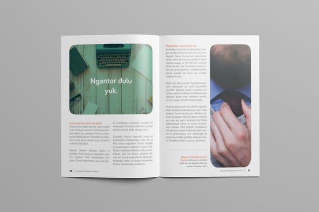 多用途杂志/画册/企业内宣INDD设计模板 Rounded Magazine插图(5)