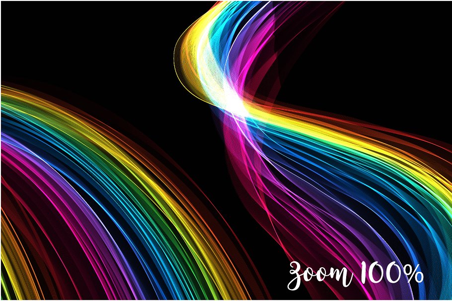 5K分辨率彩虹波纹叠层背景 5K Rainbow Waves Overlays插图(2)