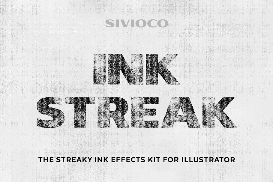 条纹油墨效果AI动作 Ink Streak – Illustrator Actions插图