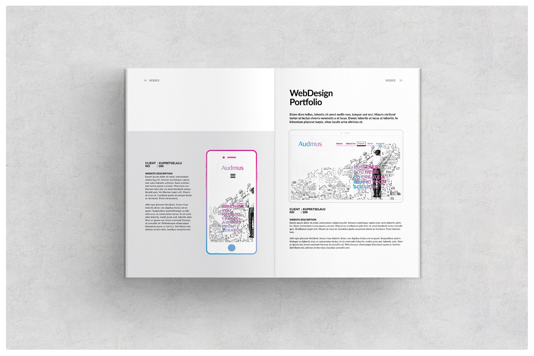 科技公司企业画册模板 Web Design Brochure插图(8)