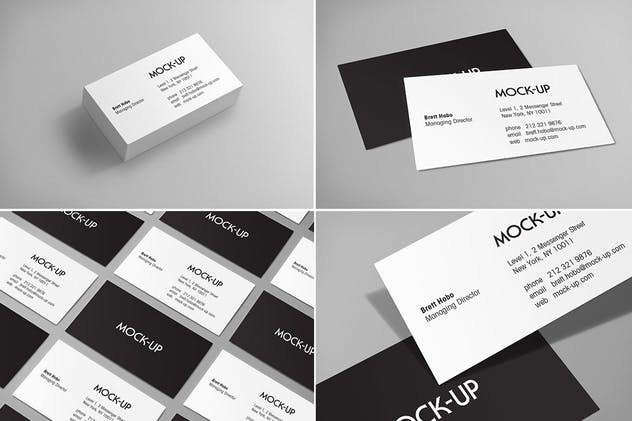 极简主义企业品牌名片样机 Business Card Mockups插图(3)