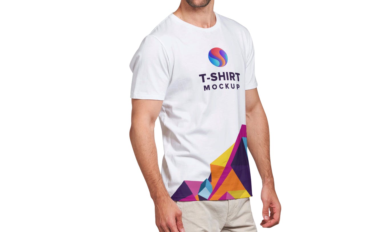 男士T恤设计模特上身正反面效果图样机模板v3 T-shirt Mockup 3.0插图(2)