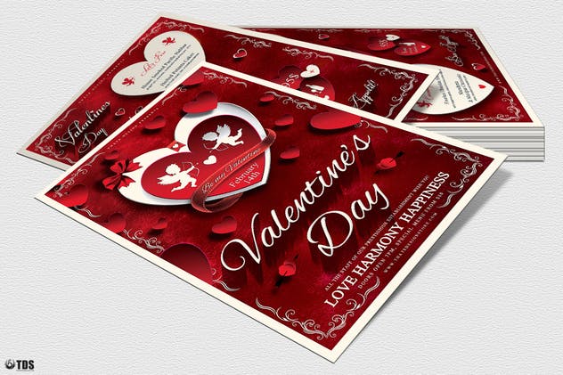 浪漫情人节传单+菜单套装V1 Valentines Day Flyer + Menu Bundle V1插图(3)