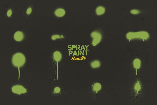 高分辨率涂料喷漆肌理纹理套装 Spray Paint Bundle插图(4)