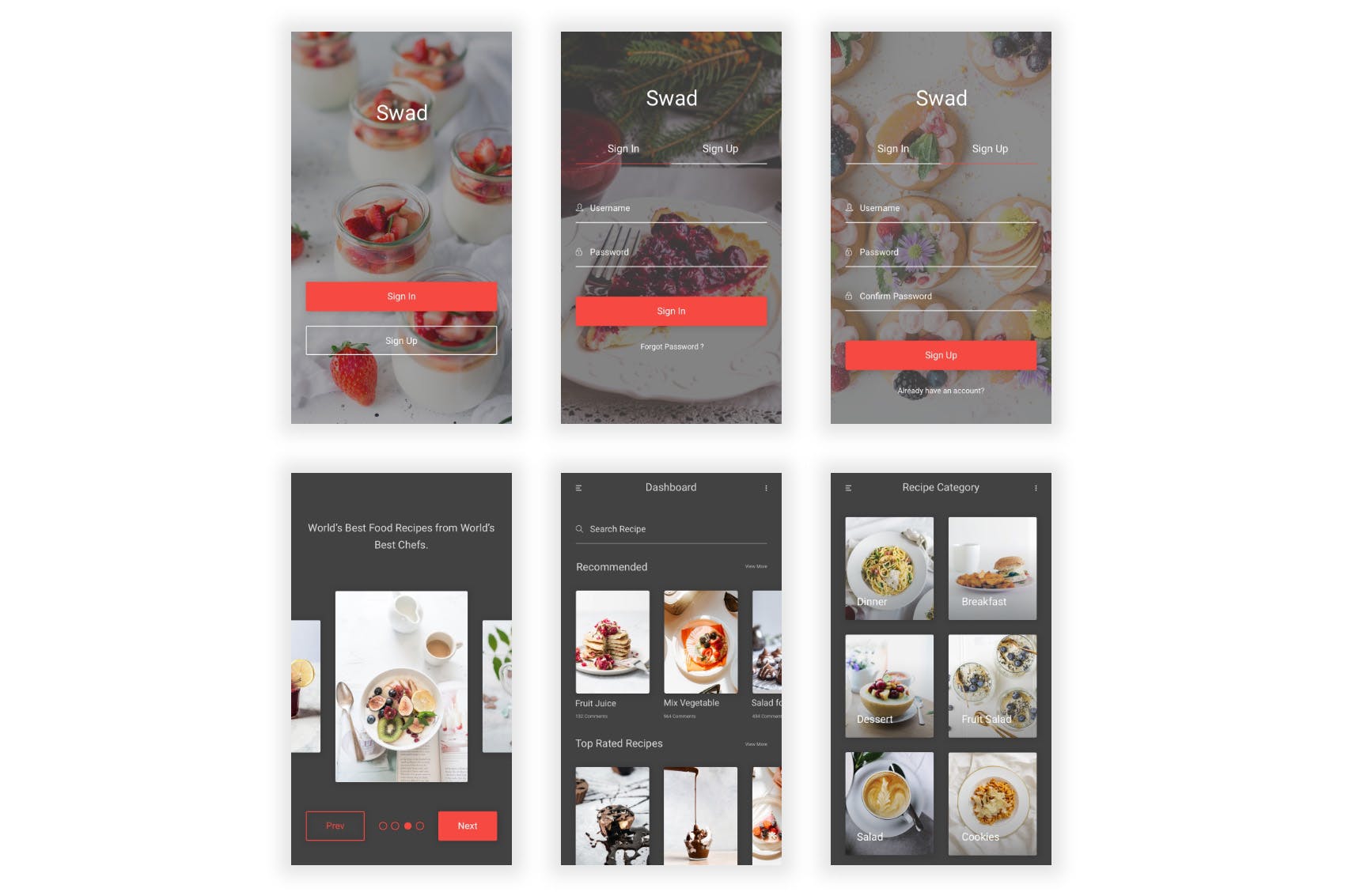 美食食谱APP应用UI界面设计Figma模板 Swad – Food & Recipe Figma UI Kit插图(11)