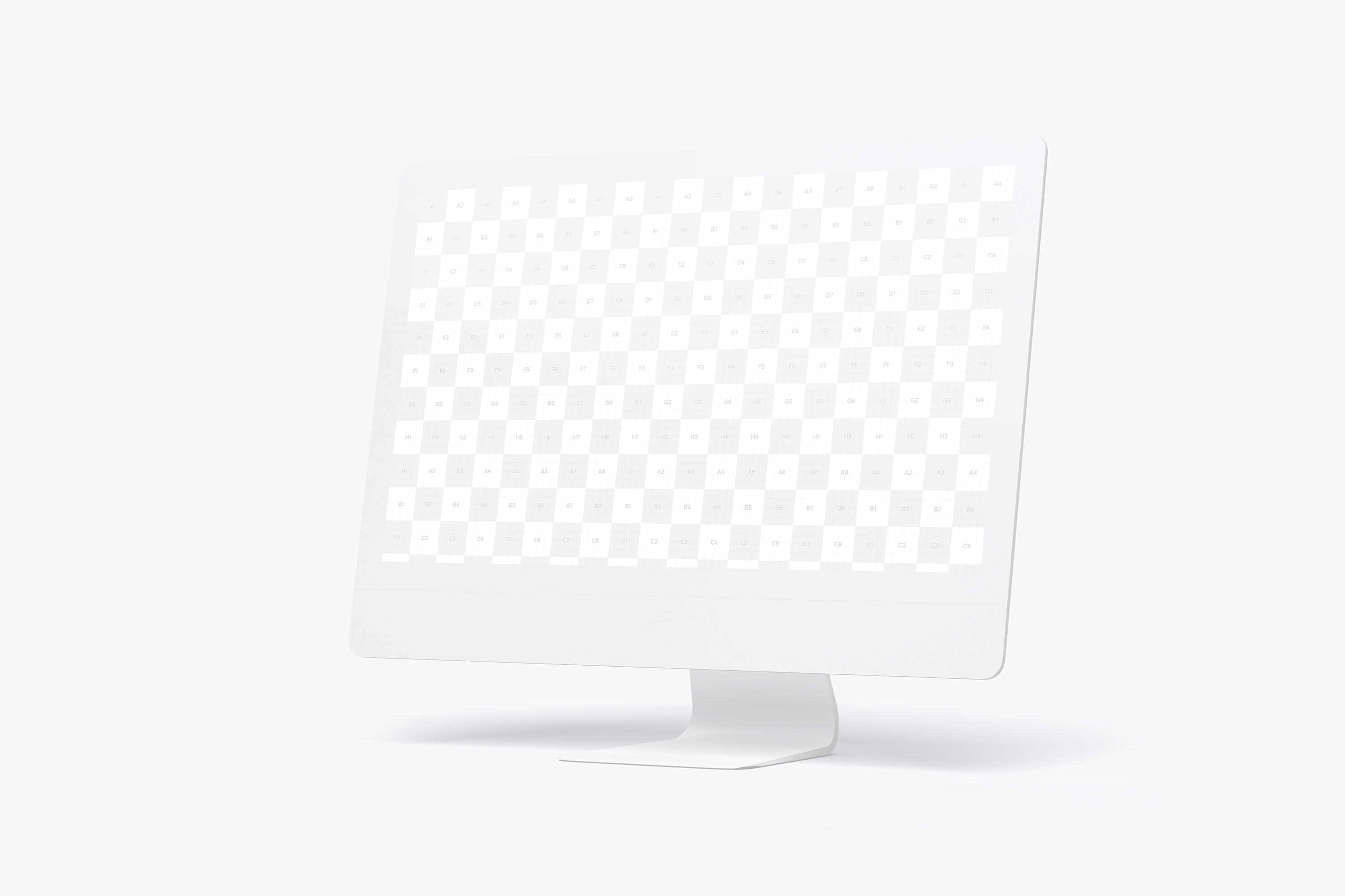 iMac一体机高清屏幕网页UI设计效果右视图样机 Clay iMac 27” Mockup, Right View插图(1)