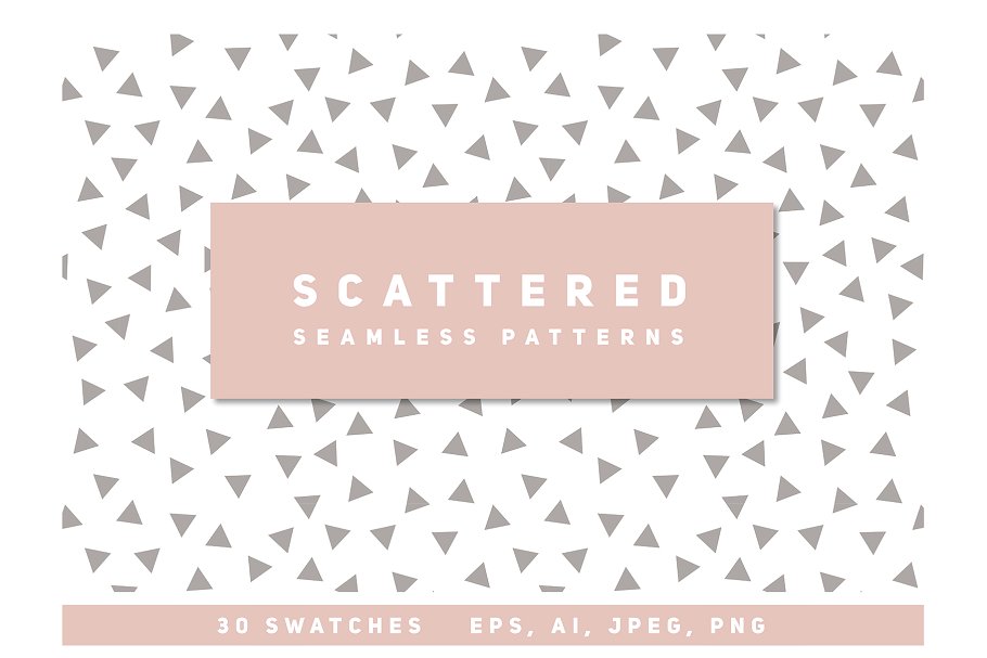 零散图形无缝图案纹理 Scattered Seamless Patterns插图