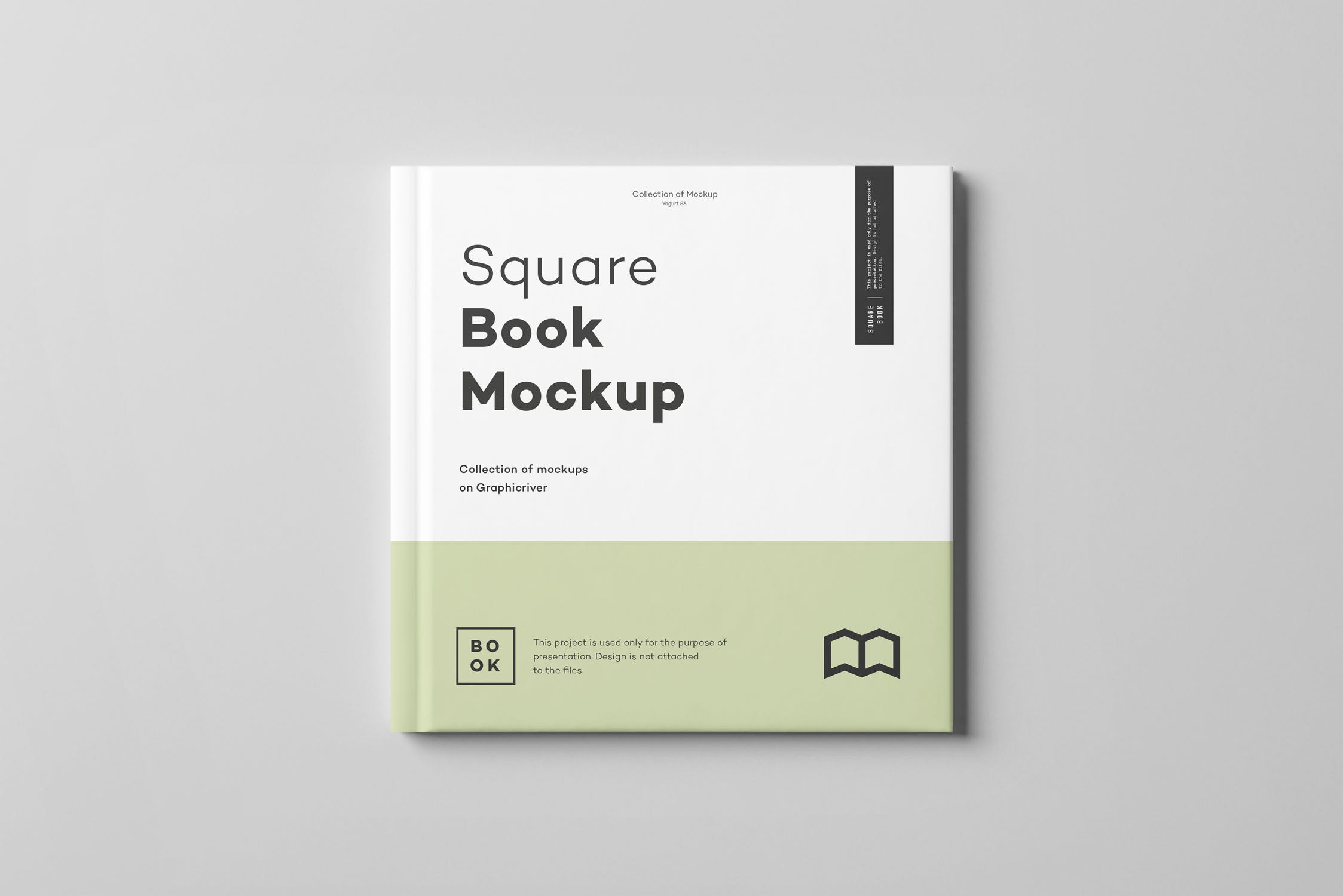 方形精装图书封面&内页版式设计预览样机 Square Book Mock up 2插图(14)