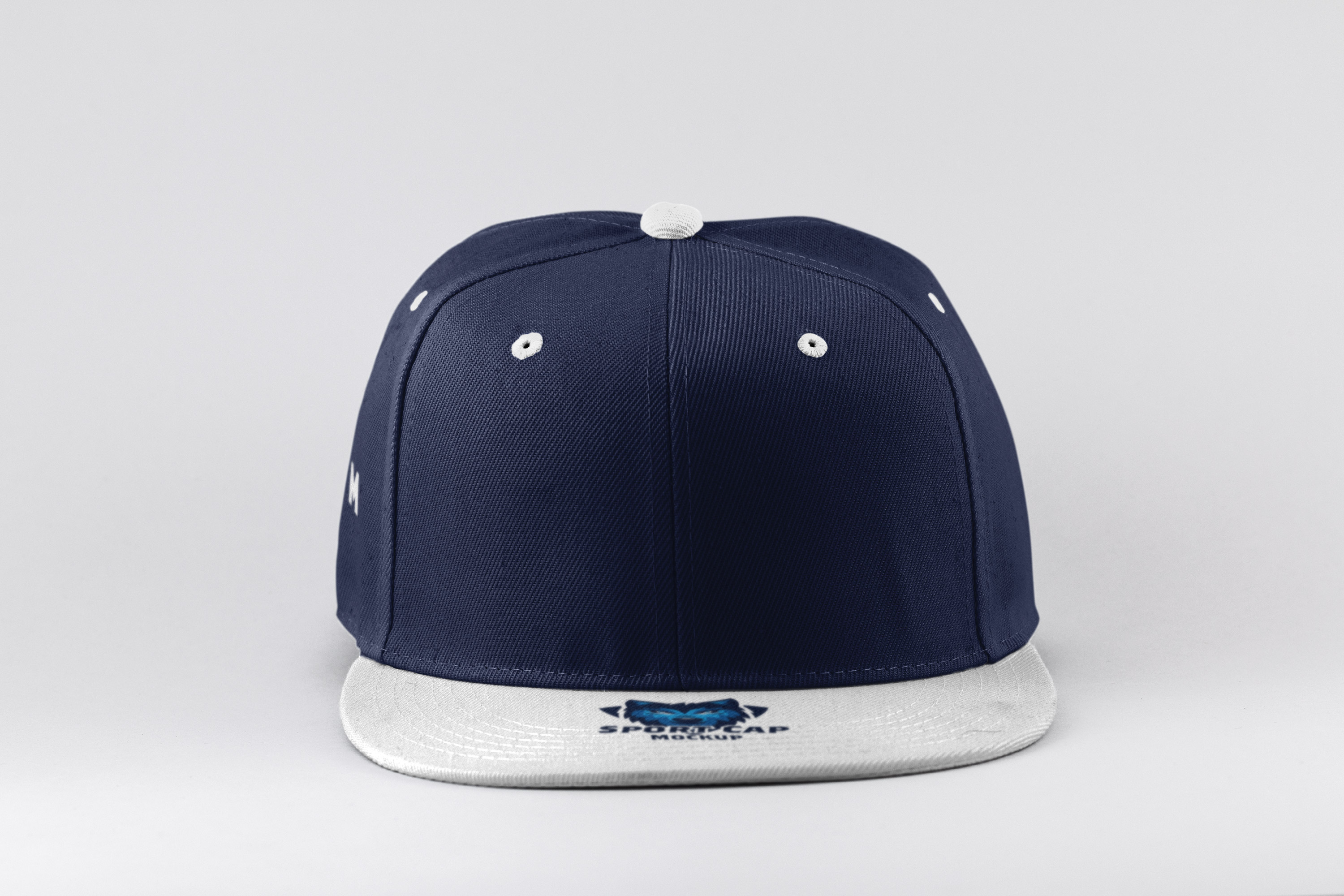 运动帽设计前视图样机模板 Sports Cap Front View Mockup插图(1)