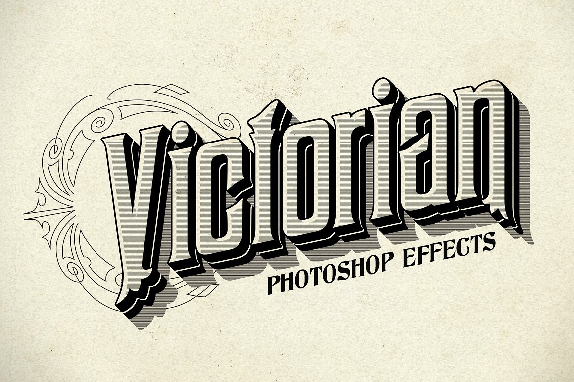 维多利亚风格的3D字体photoshop图层样式下载[PSD]插图