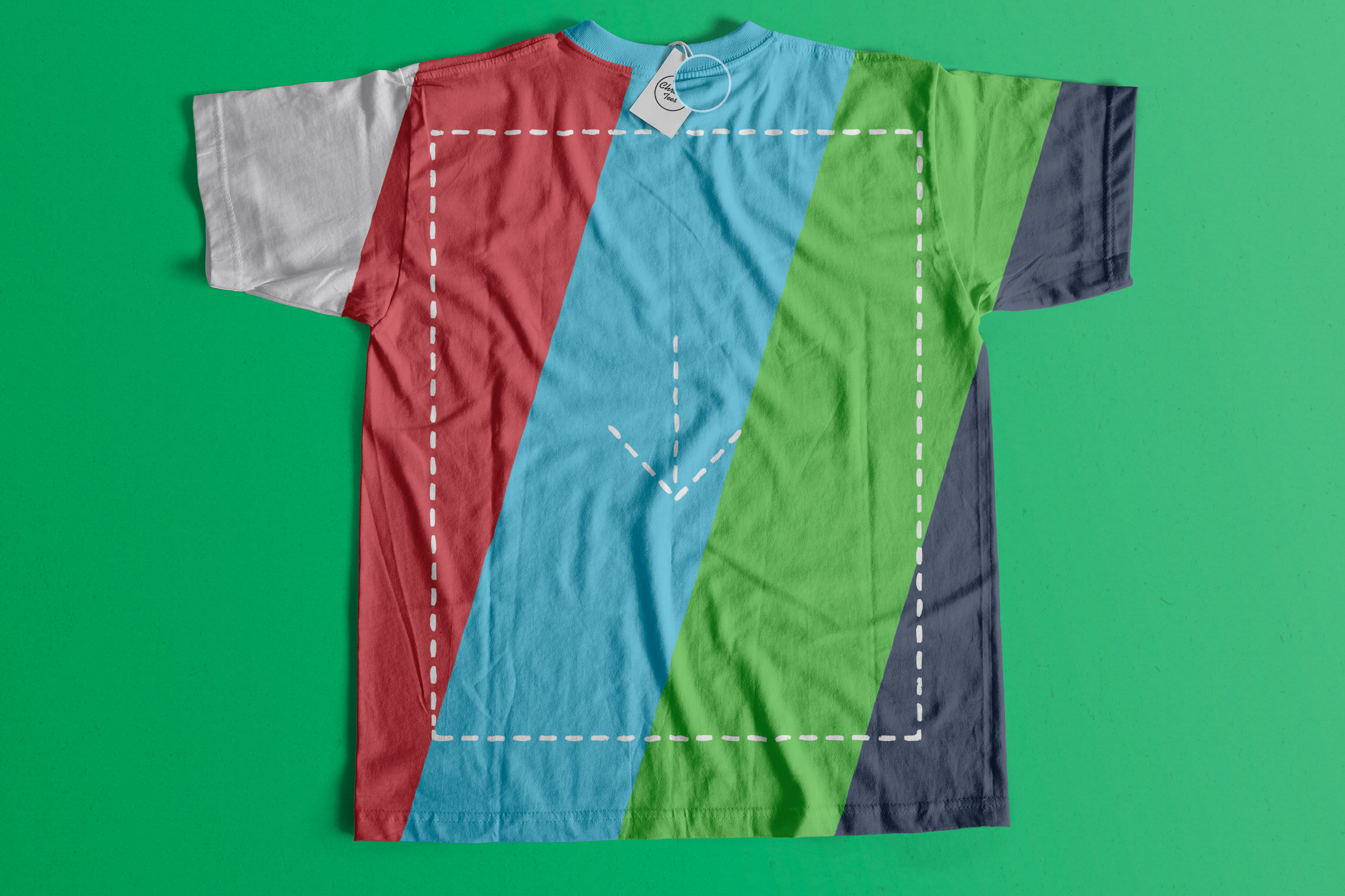 T恤设计背部效果图样机模板01 Back Tshirt Mockup 01插图(1)