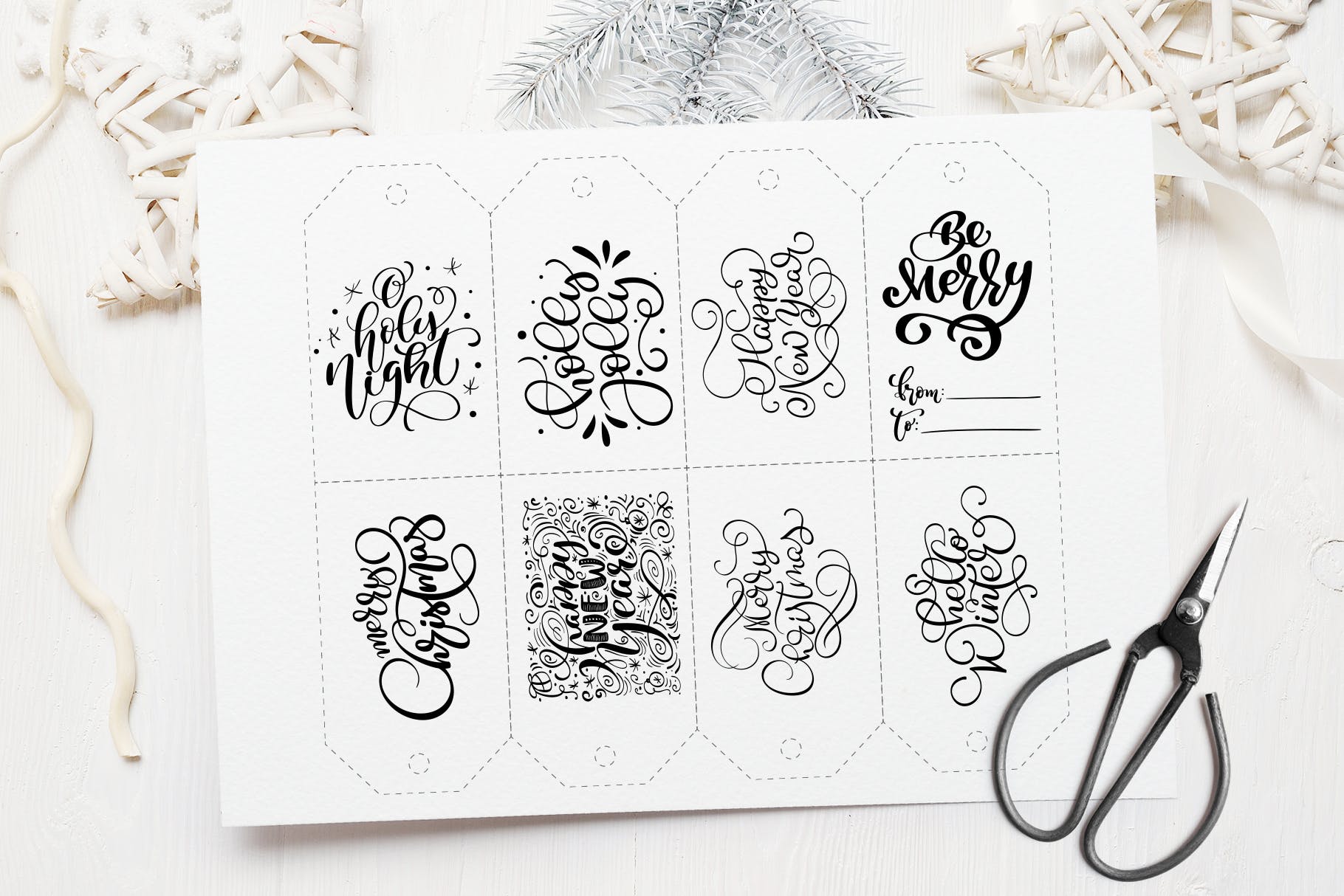 圣诞节礼物标签矢量设计图形素材 Christmas Gift Tags插图(3)