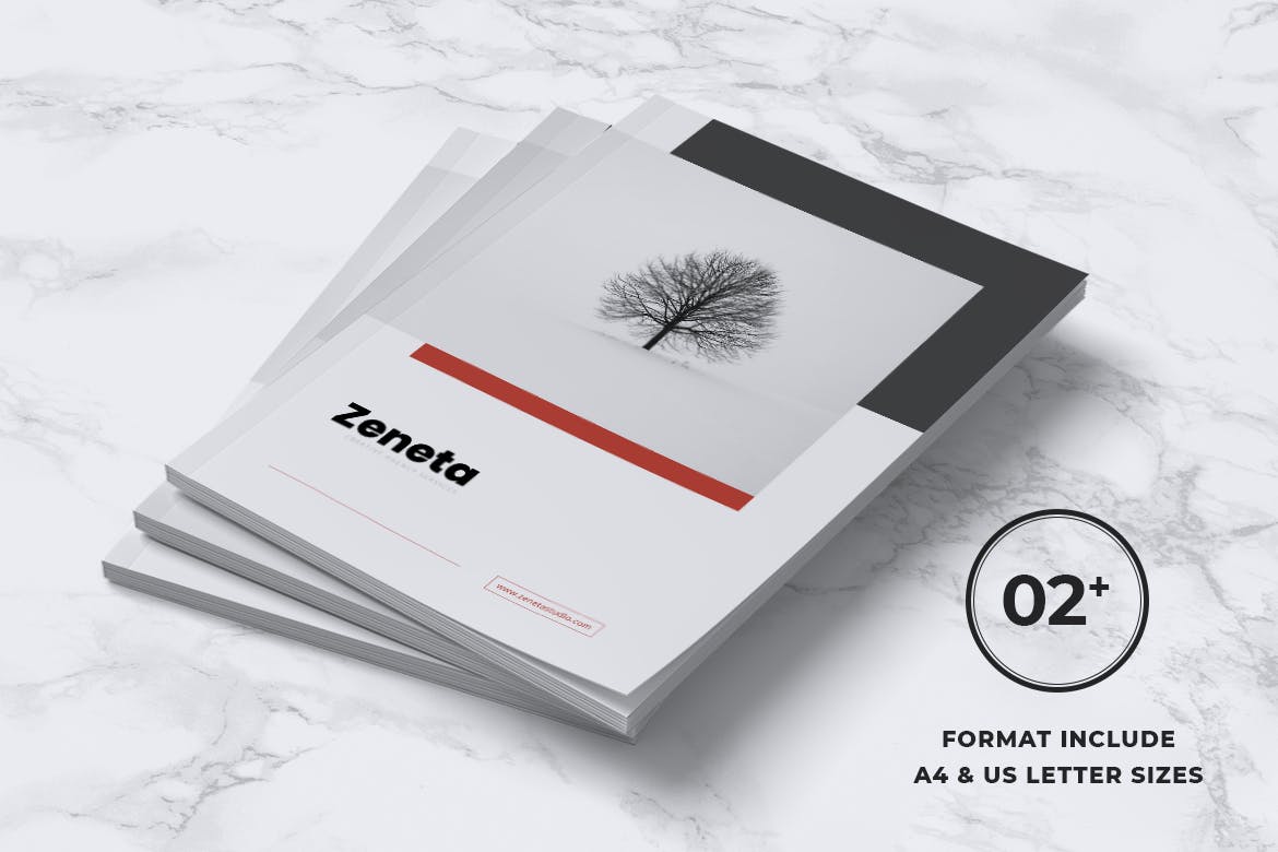 创意代理公司产品手册/企业画册设计模板 ZENETA Creative Agency Company Profile Brochures插图(5)