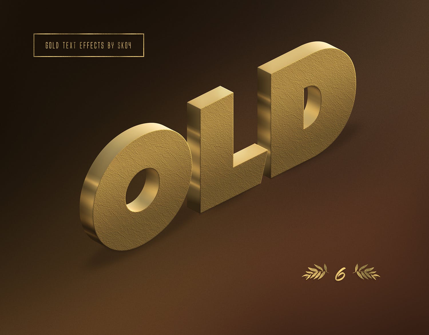 3D金色金属文本文字特效PSD分层模板 3D Gold Text Effects – 10 PSD插图(5)
