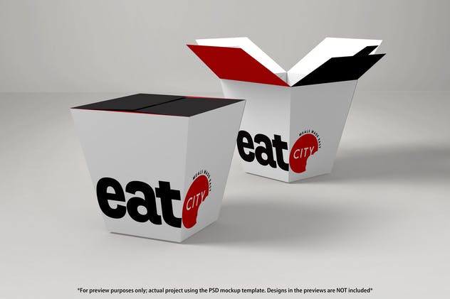 快餐食品小食外带包装设计样机模板v3 Fast Food Boxes Vol.3: Take Out Packaging Mock Ups插图(2)