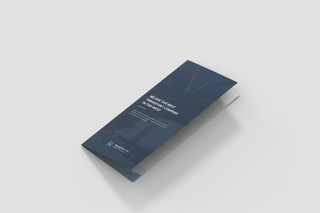 三折页尺寸企业/品牌宣传传单模板 Brochure – Transport Tri-Fold插图(1)