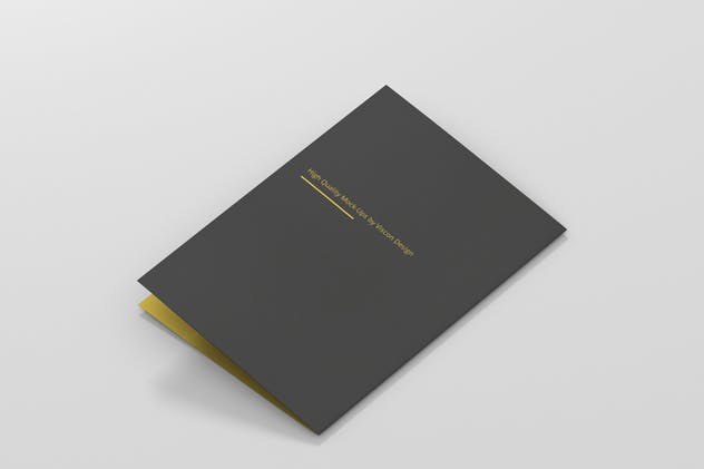 A5双折小册子传单样机模板 A5 Bi-Fold Brochure Mock-Up插图(9)
