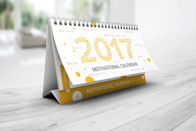桌面日历年历样机模板 Desk Calendar Mock-Up插图(1)