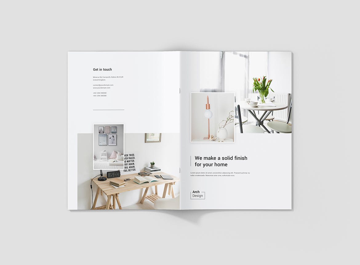 室内设计工作室作品展示画册设计模板 Architectural Studio Portfolio插图(11)
