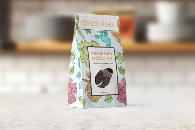面包/咖啡豆牛皮纸袋包装样机模板 Paper Bag Mock-up插图(9)