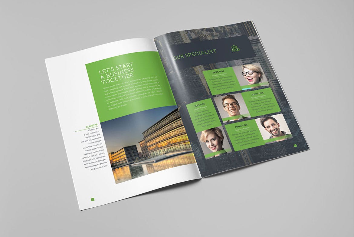 公司宣传册/企业画册设计INDD模板 Corporate Business Brochure插图(7)
