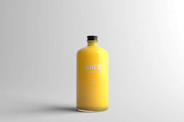 果汁玻璃瓶外观设计样机模板 Juice Bottle Packaging Mock-Up插图(3)