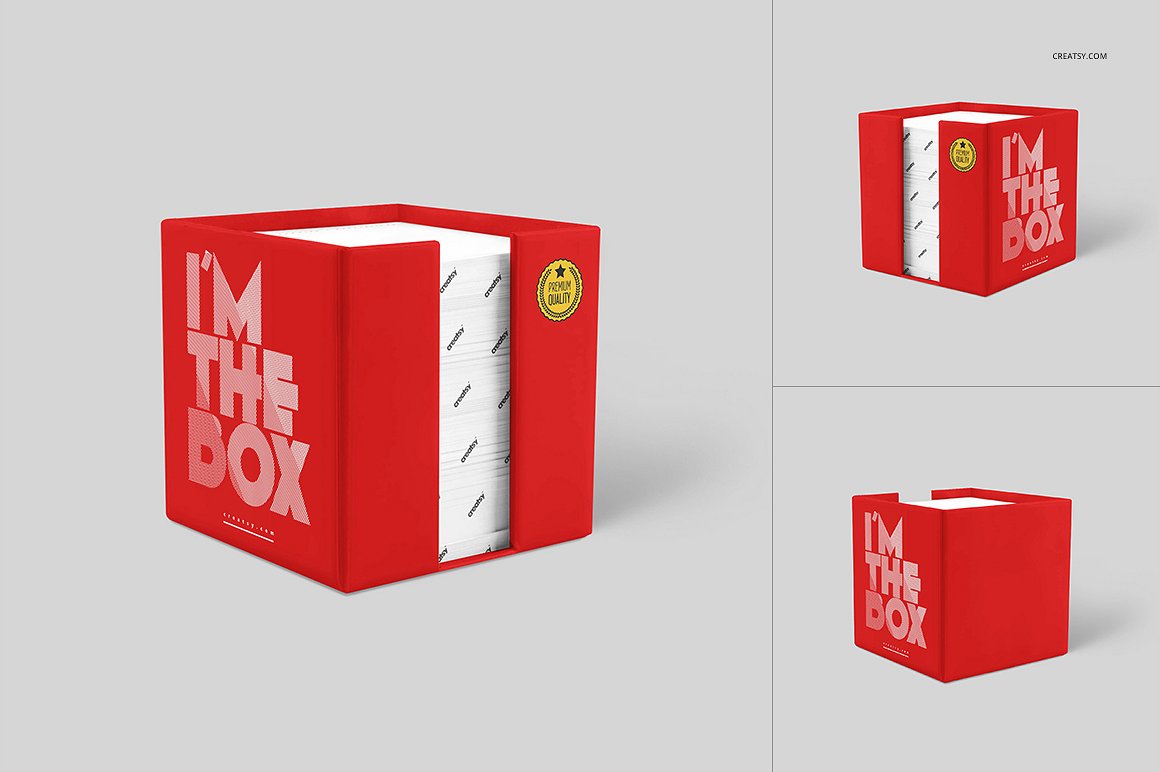 红色高端礼品盒设计样机[PSD]插图(3)