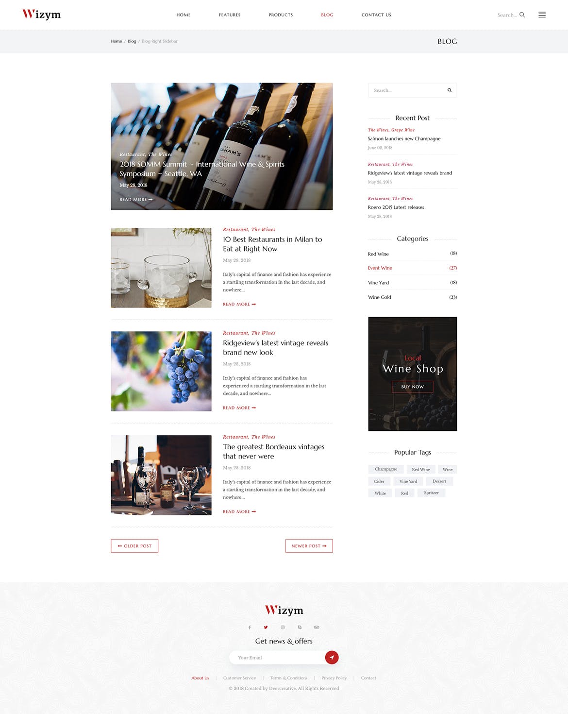 葡萄酒品牌网站设计PSD模板 Wizym | Wine & Winery PSD Template插图(11)