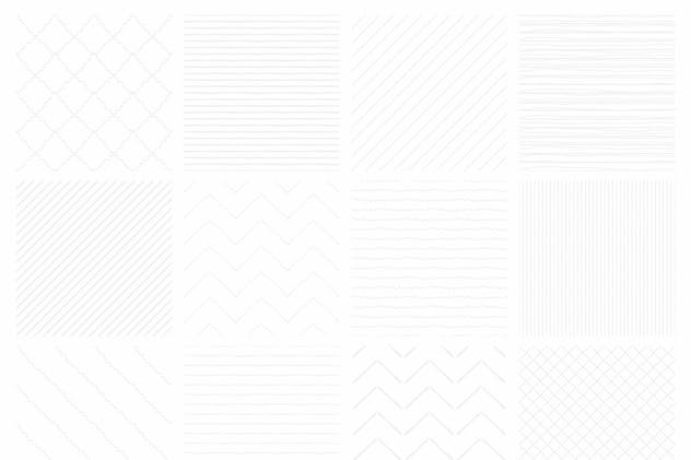 12组抽象条纹网格无缝纹理图案 12 Seamless Textured Patterns插图(2)