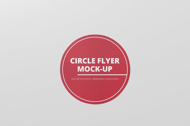 企业品牌迷你圆圈传单模板 Circle Flyer Mockup插图(8)
