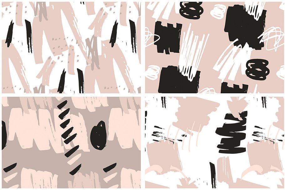 抽象图案笔刷&Instagram贴图模板 Abstract Brushed Patterns & Stories插图(10)