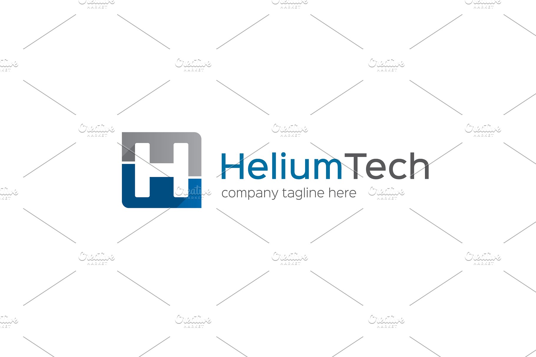 创意字母Logo模板系列之字母H Helium Tech Letter H Logo插图(1)