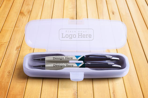钢笔签字笔文具包装外光样机v4 Pen Box Mock Up V.4插图(3)